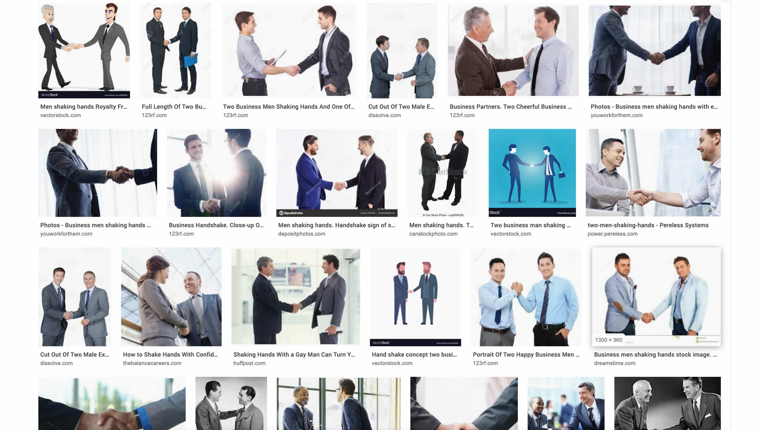 Zoek op “Men shaking hands”